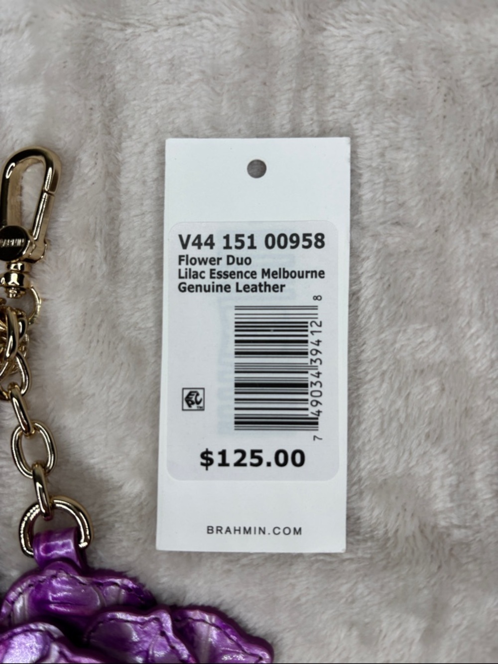 Brahmin Flower Duo Lilac Essence Melbourne Keychain - Picture 9 of 9